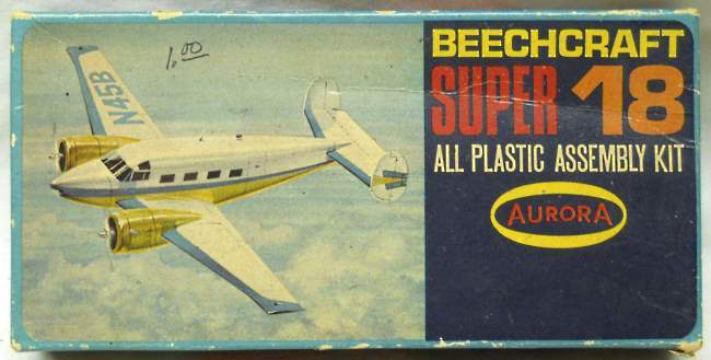 Aurora 1/88 Beechcraft Super 18, 284 plastic model kit